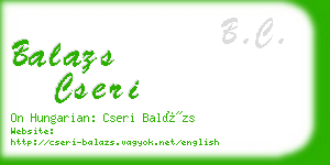balazs cseri business card